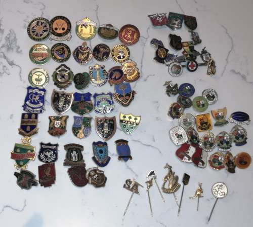 Collection of 77 Lapel Badges/Pins/Tie Pins  Including some from Transvaal Rugby (1953 -1982)