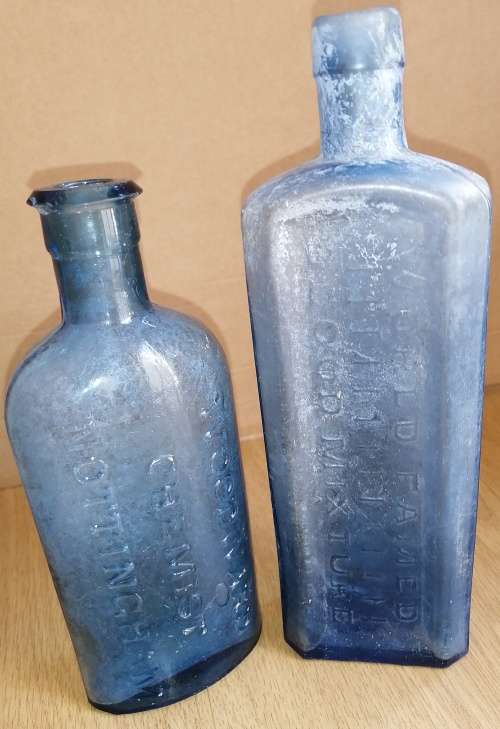 Vintage bottles: Woodward Nottingham and Lincoln and Clarkes Bloodmix