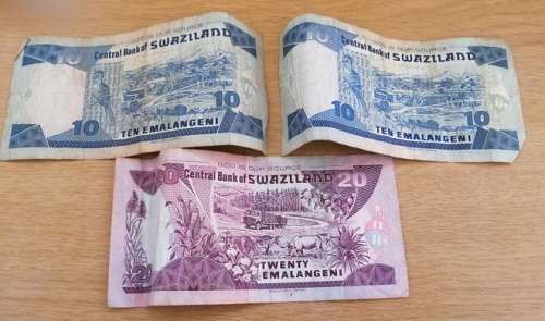 A Collection of notes from  Swaziland, Indonesia and coins from ZAR, SA and America