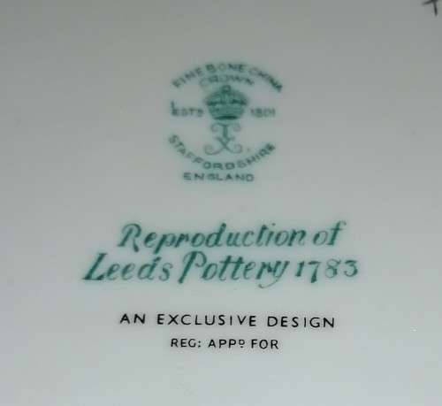 Six Vintage Items including a Staffordshire Bone China Commemorative plate finished in 22 ct