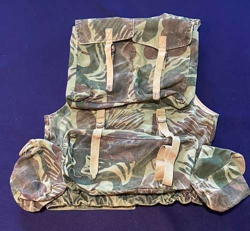 RHODESIA CAMO FIREFORCE/BATTLE VEST - Made NORTH - Size 92cm - RARE