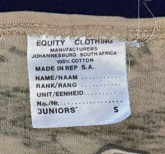 Rhodesian Camo T-Shirt - Manufacturers Equity Clothing - Size Small