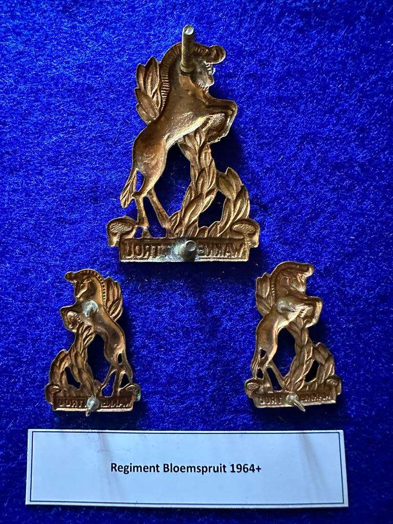 Regiment Bloemspruit 1964+, Cap Badge and Set of Collar Badges