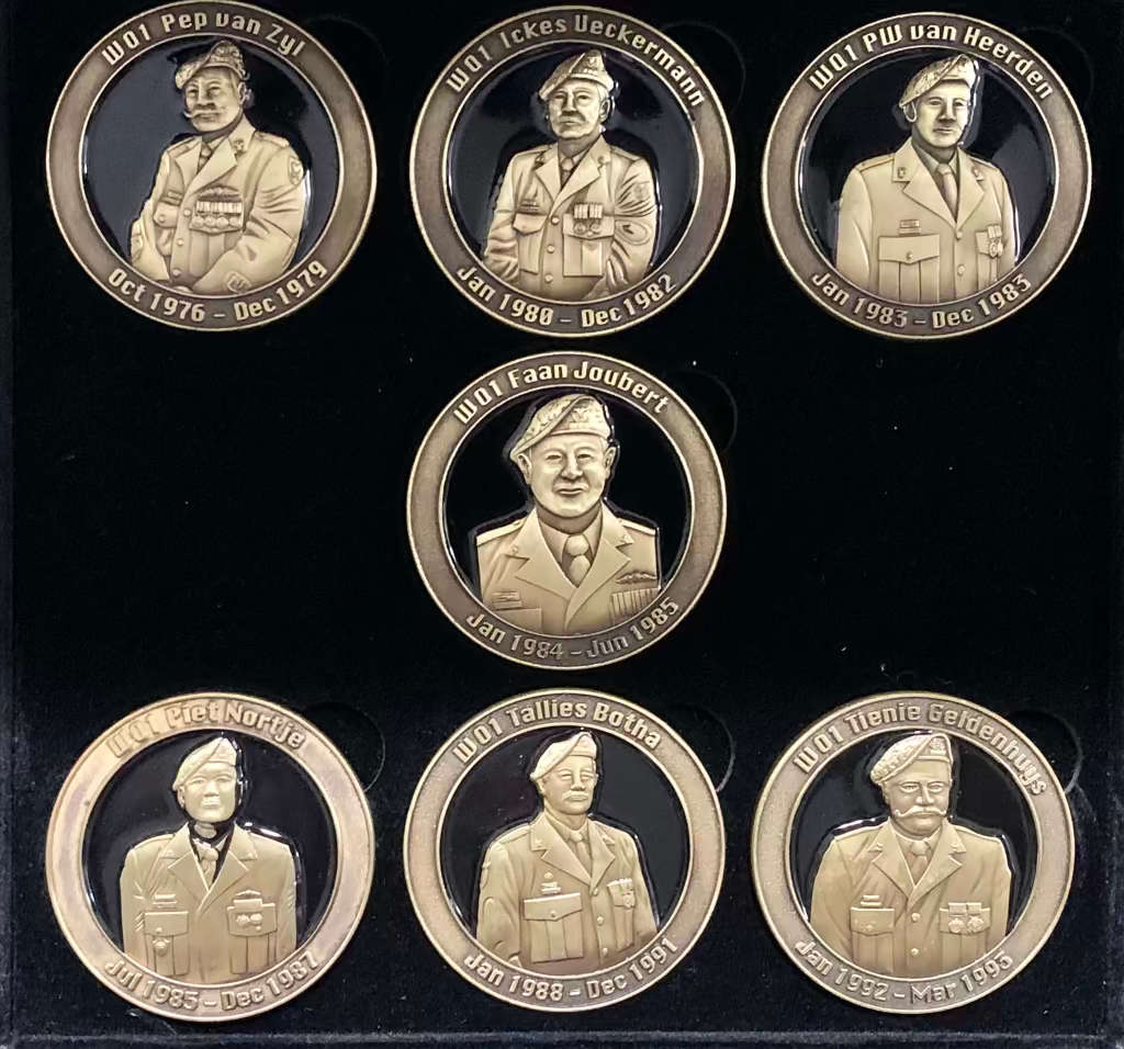 32 Bn Regimental Sergeant Major Collection - 1976 to 1993 - Medallions and Sketches (1 of 32 Exist)