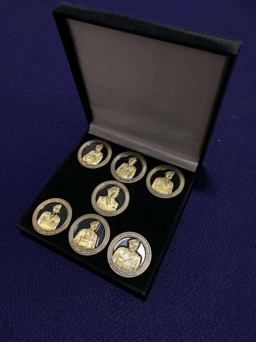 32 Bn Regimental Sergeant Major Collection - 1976 to 1993 - Medallions and Sketches (1 of 32 Exist)