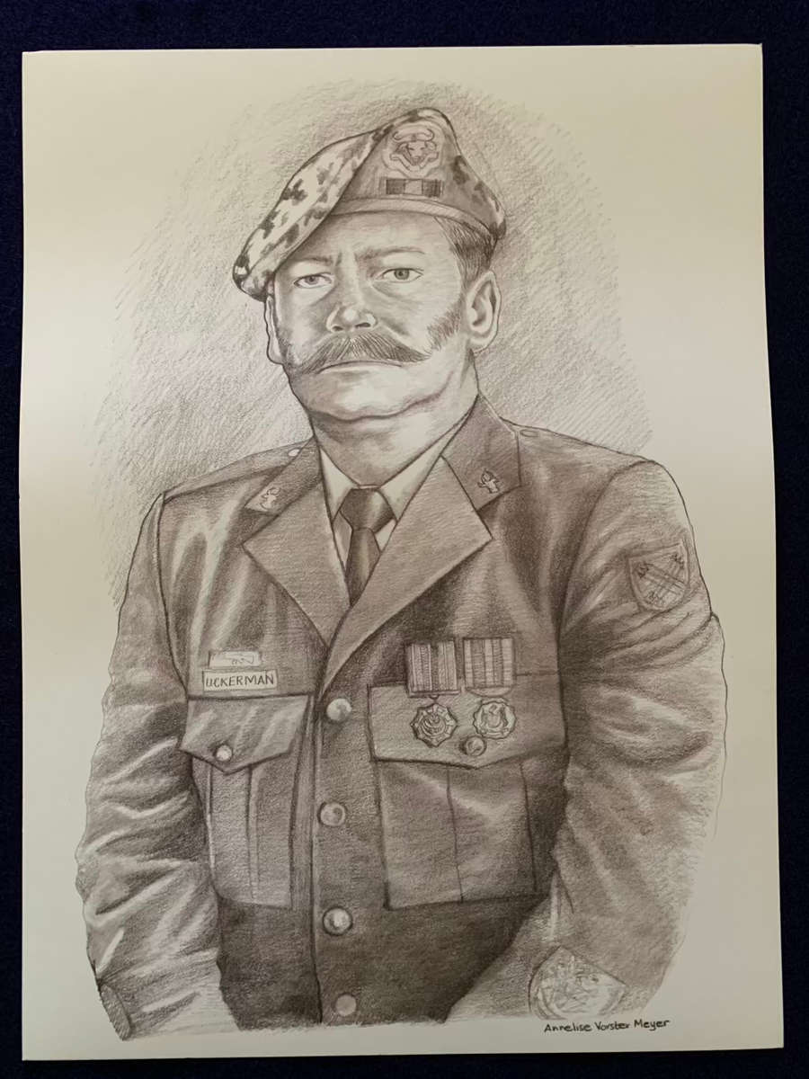 32 Bn Regimental Sergeant Major Collection - 1976 to 1993 - Medallions and Sketches (1 of 32 Exist)