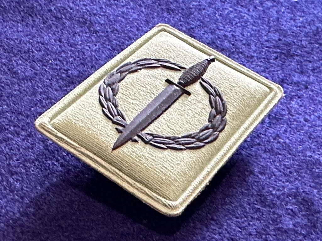 SA Army Special Forces - Embossed Rubberised Operator Badge on Light Olive Background