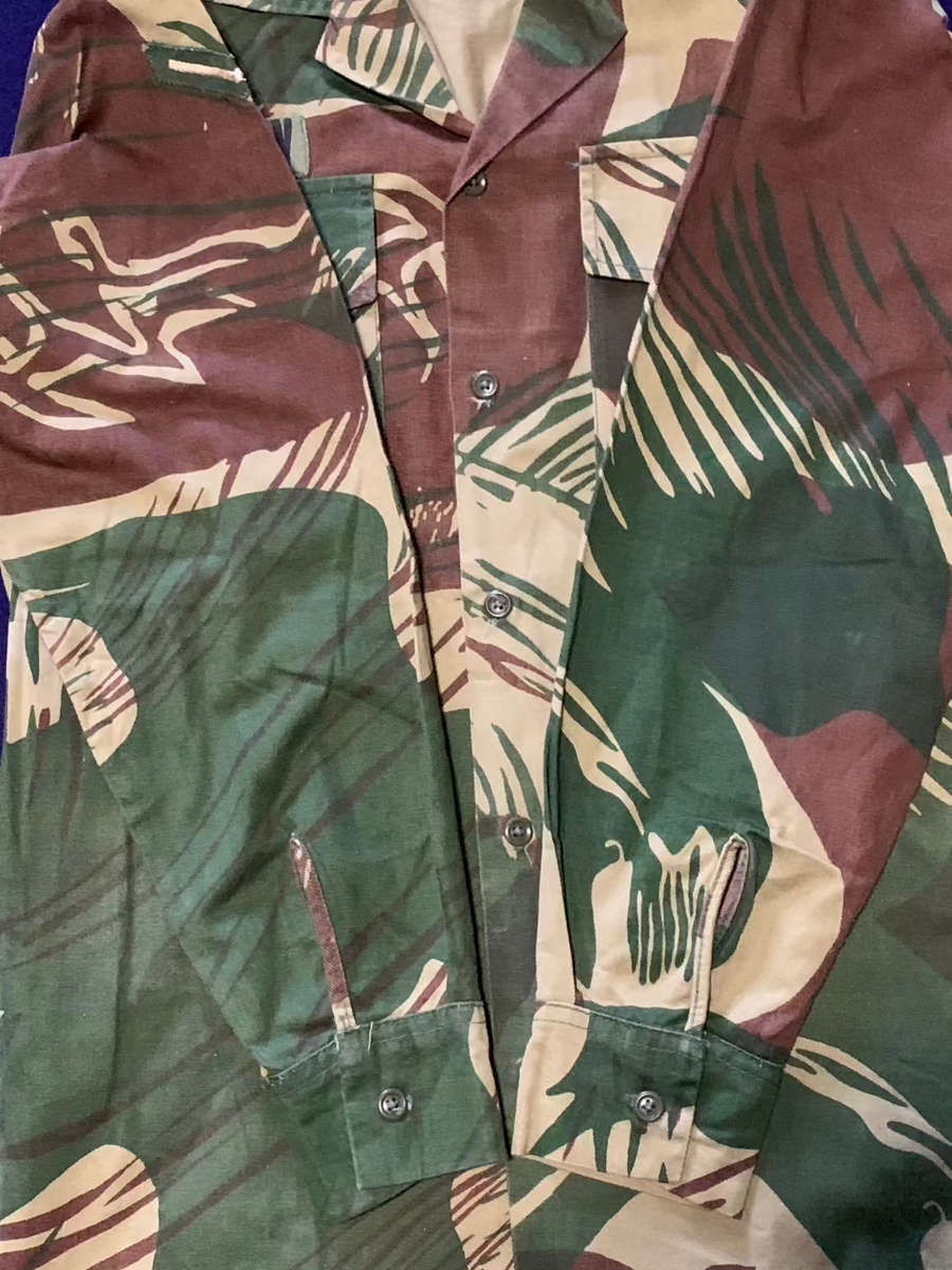 RHODESIAN Long Sleeve Camoflage Shirt - Lance Corporal - Manufactured by Trevain, Size 38/15