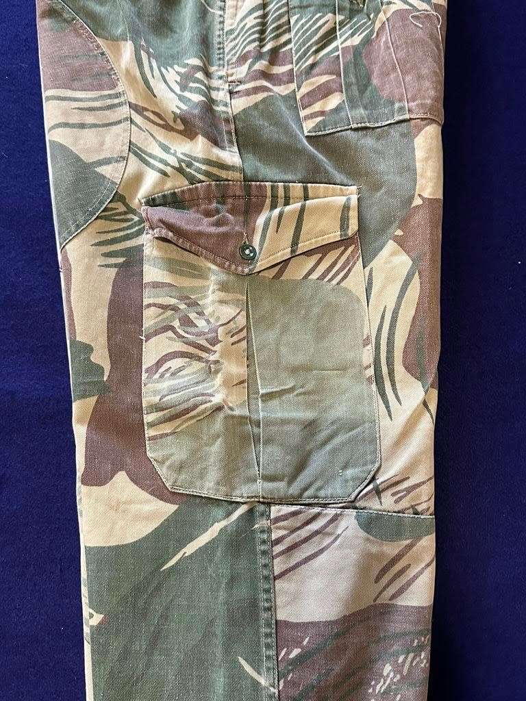 RHODESIAN ARMY CAMO TROUSERS, with Rear Padding and Waist Adjuster