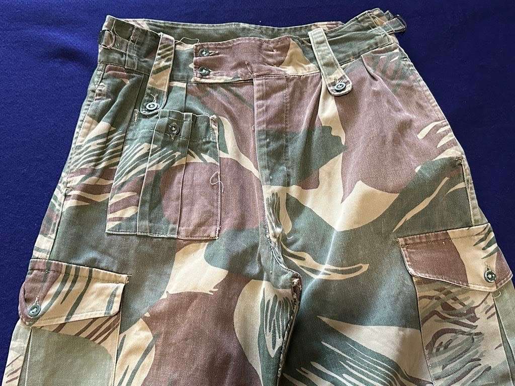 RHODESIAN ARMY CAMO TROUSERS, with Rear Padding and Waist Adjuster
