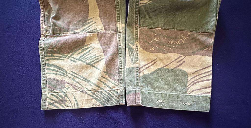RHODESIAN ARMY CAMO TROUSERS, with Rear Padding and Waist Adjuster - Size 5, 1978 Year
