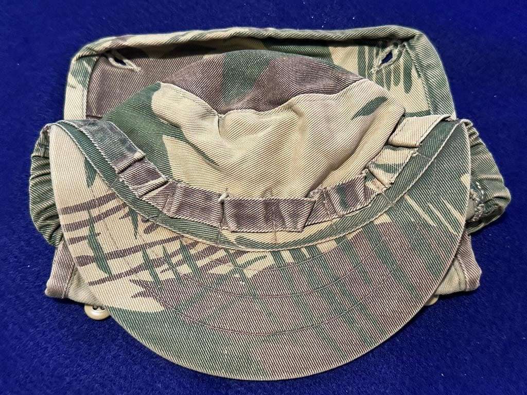 RHODESIAN ARMY / BSAP Camoflage Peak Cap - with headband loops - Rare Period Piece