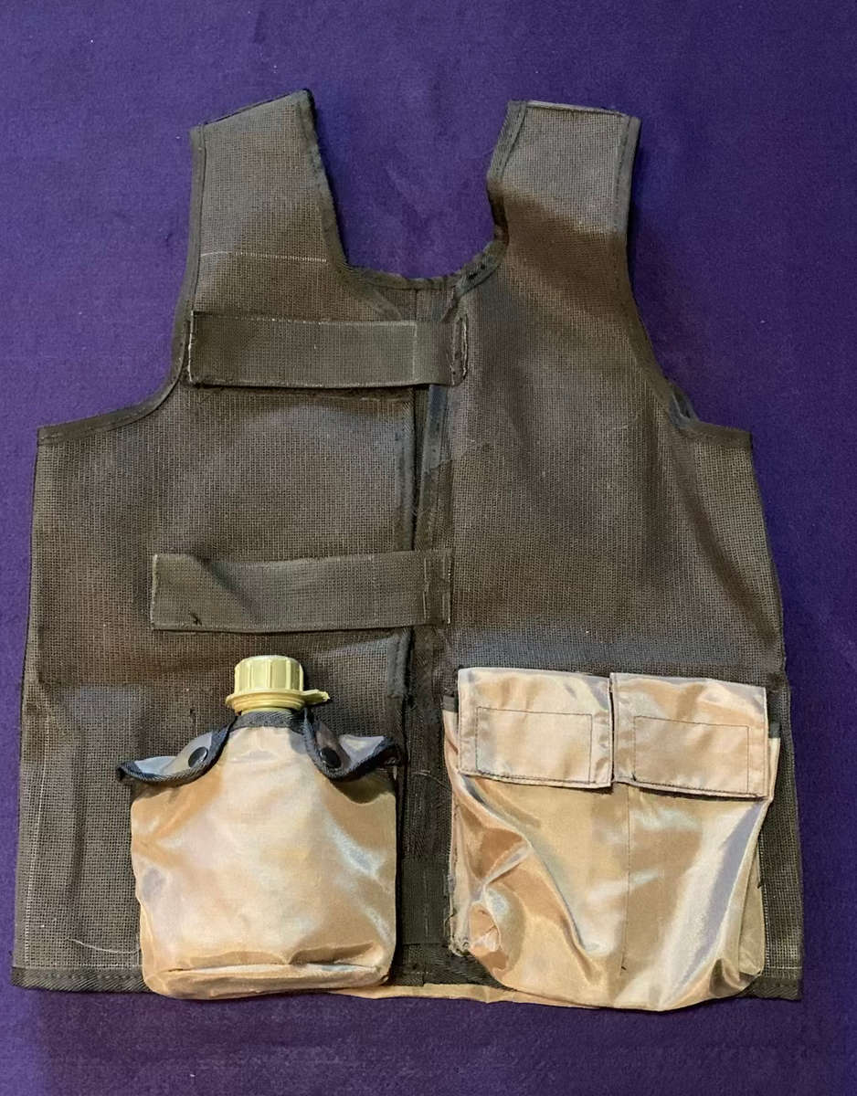 SA Army / SAP Personalised Battle Vest - with 2 Canvas Pouches, Water Bottle & Pouch & Gun Holster