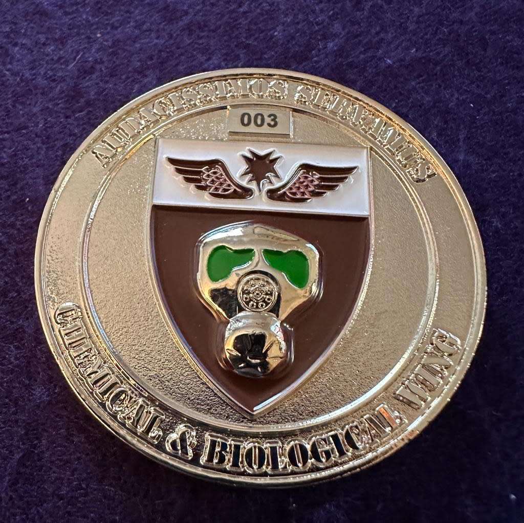 SA Army 7 Special Forces Medical Battalion Group Medallion - CB Wing (Chemical) - No 003