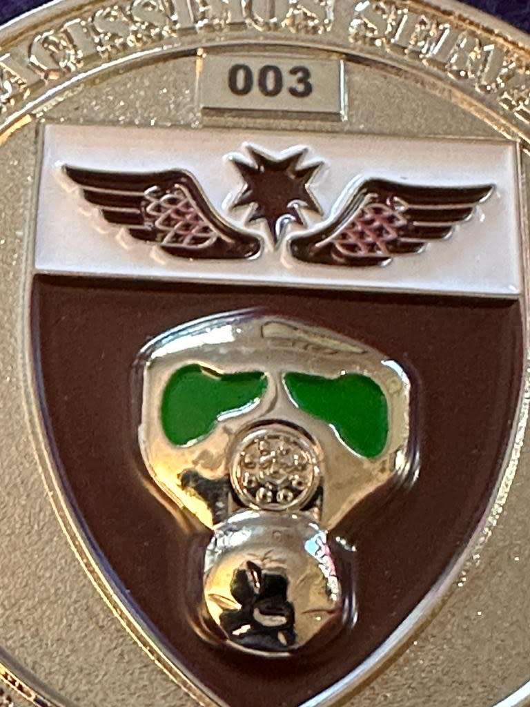 SA Army 7 Special Forces Medical Battalion Group Medallion - CB Wing (Chemical) - No 003