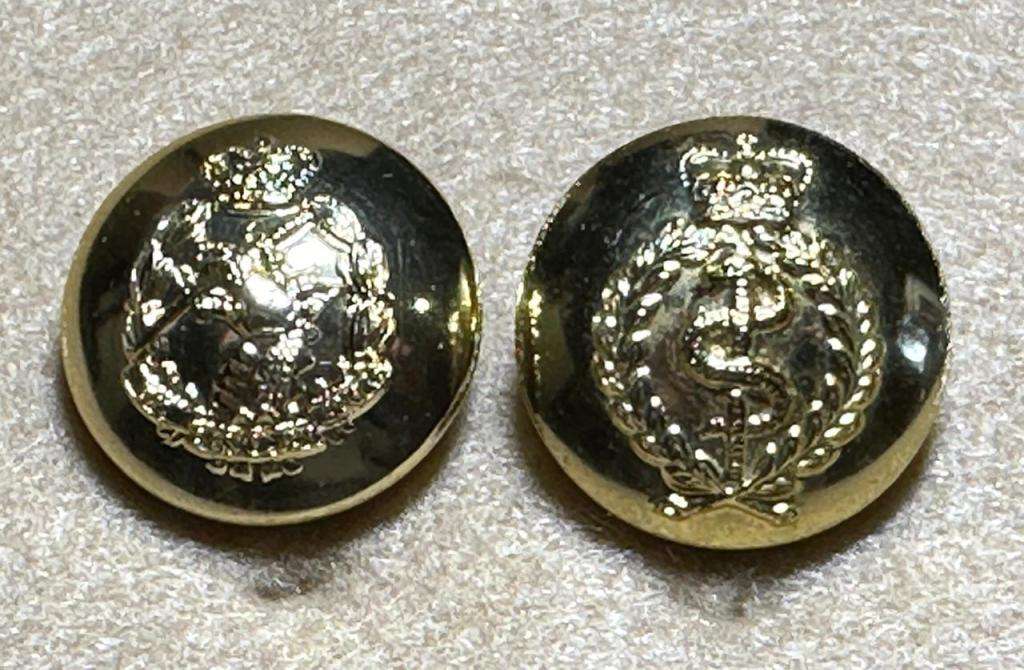 Rhodesian Medical Corps - 2 VARYING BUTTONS, by GAUNT, London