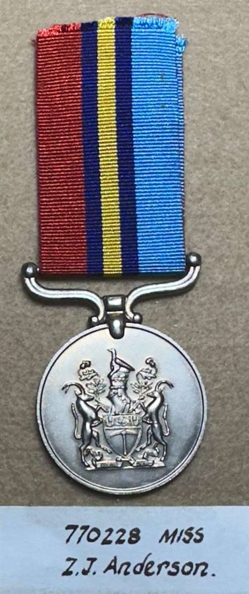 Rhodesia Womans Services - GSM 770228 MISS Z J ANDERSON
