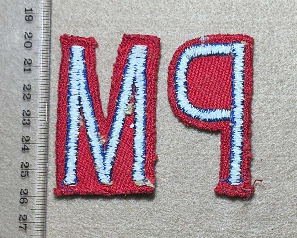 Rhodesian Corps of Military Police - MP PATCH BLUE AND RED