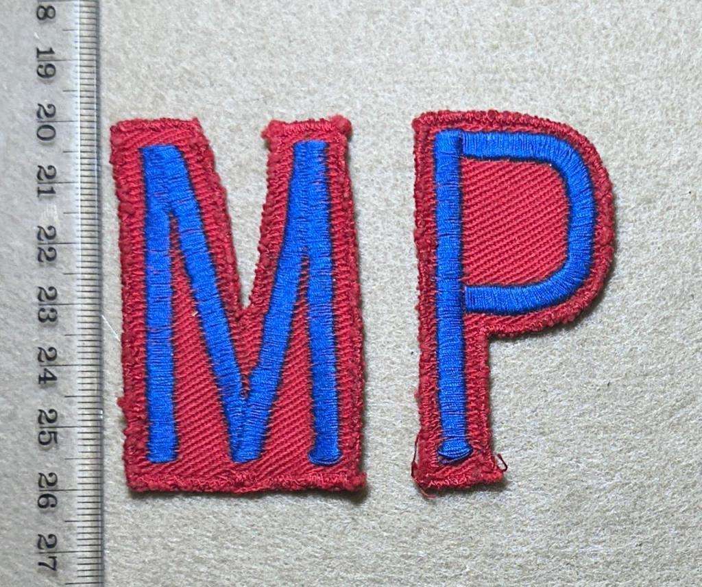 Rhodesian Corps of Military Police - MP PATCH BLUE AND RED