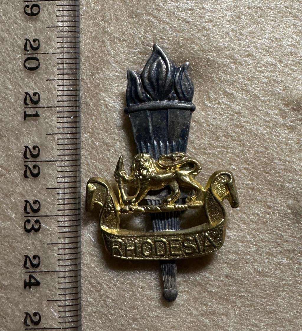 Rhodesian Educational Corps - SET BERET BADGE METAL