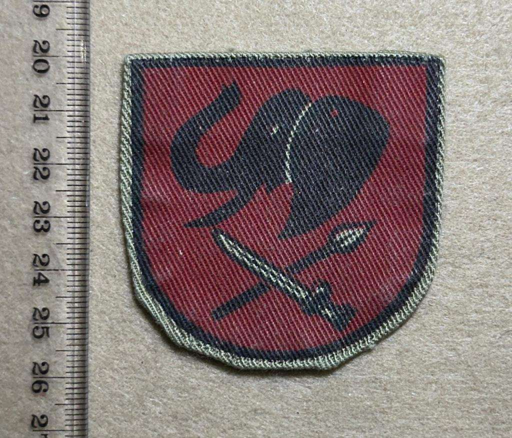 Rhodesian School of Infantry - SHOULDER FLASH -  SCHOOL INFANTRY GWELO - VERY RARE