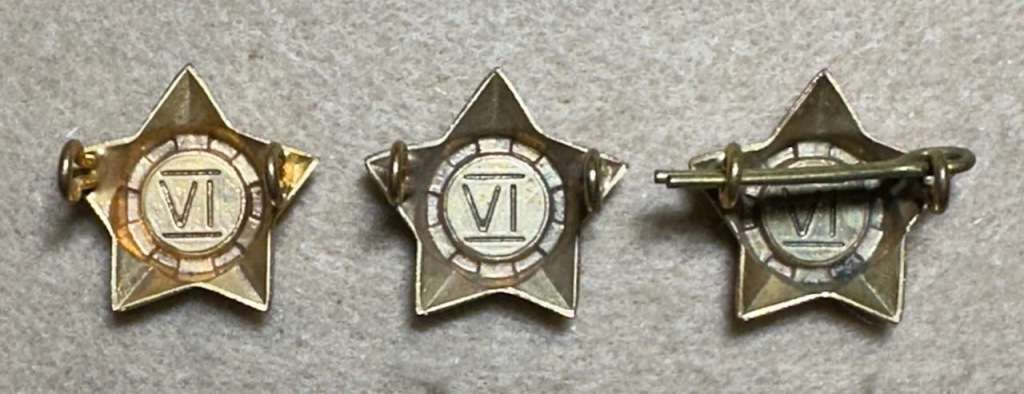 Rhodesian Guard Force - Set of 3 OFFICERS RANK STARS