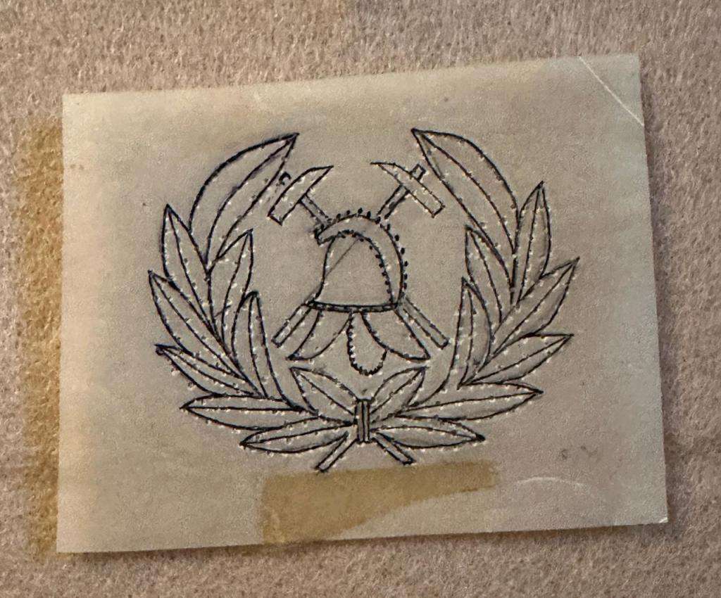 Rhodesian Fire Brigade - DESIGN ARTWORK DEMO BADGE & BULLION CAP BADGE - LOT - 16 ITEMS