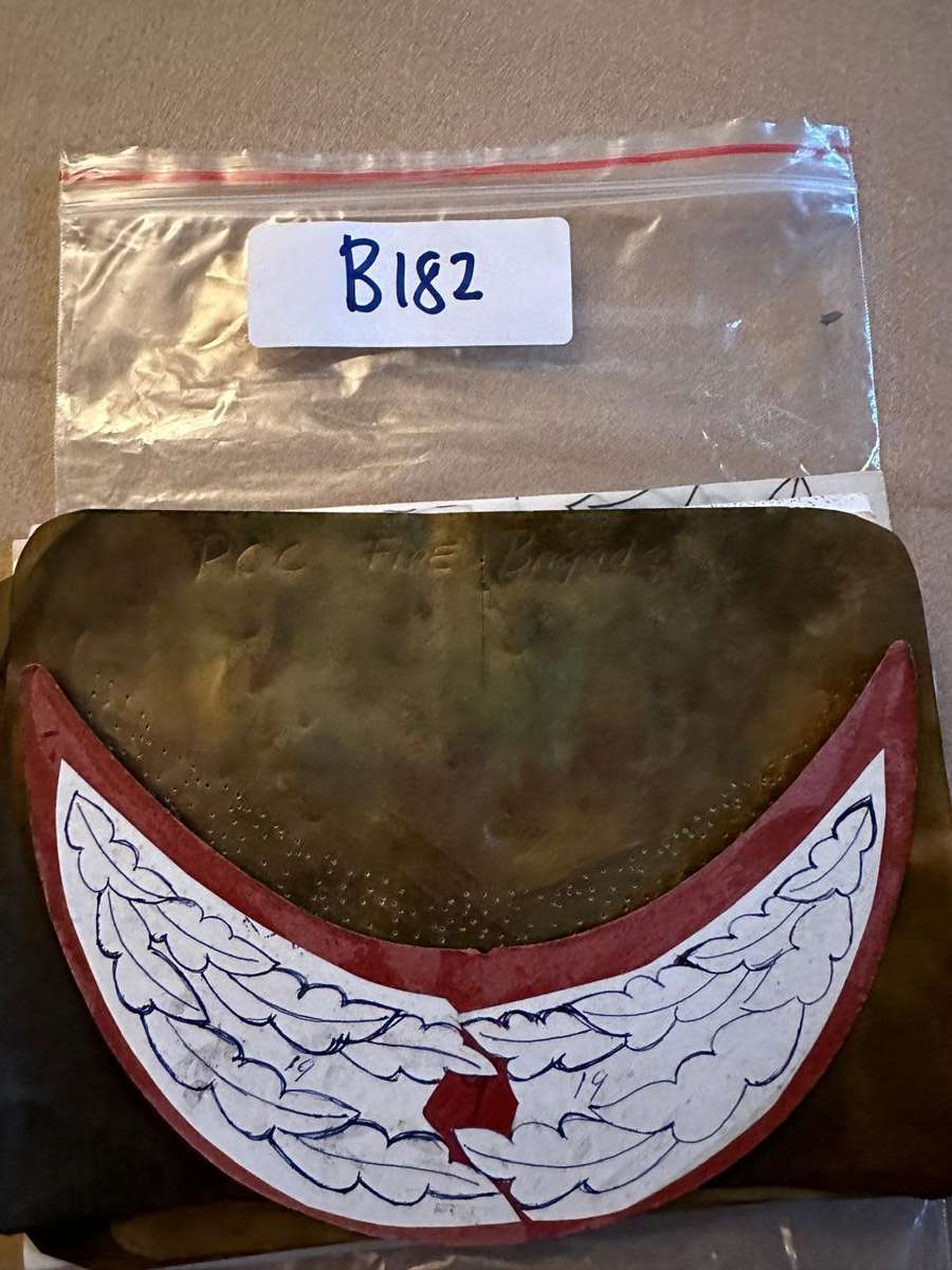 Rhodesian Fire Brigade - ENVELOPES WITH CAP PEAK AND BADGE DESIGN STENCILS - LOT - 10 ITEMS