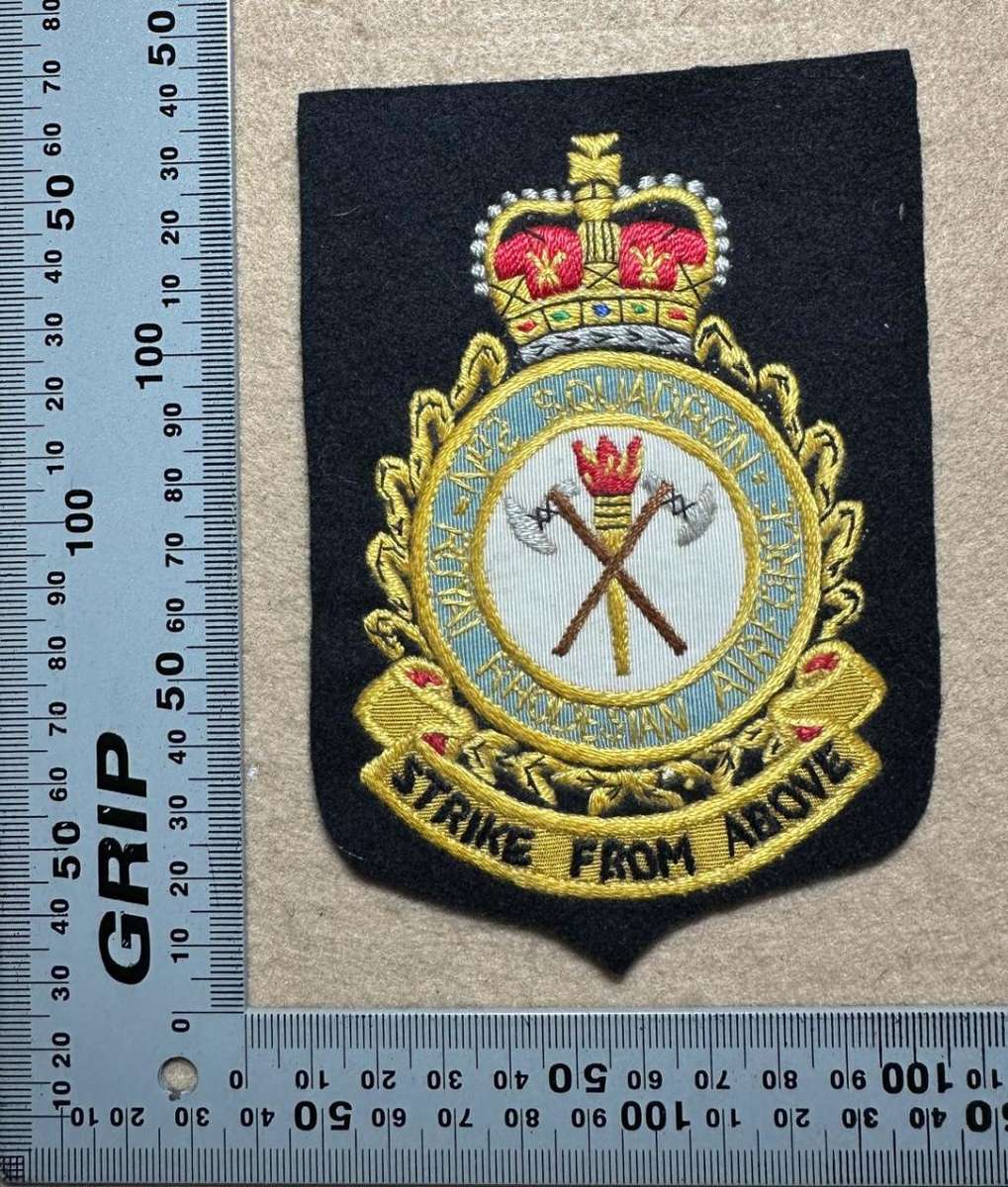 Rhodesian Air Force - RRAF 2 SQN OVERALL QC COTTON - motto STRIKE FROM ABOVE