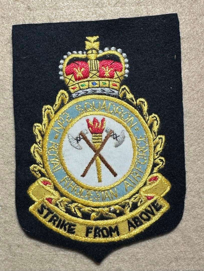 Rhodesian Air Force - RRAF 2 SQN OVERALL QC COTTON - motto STRIKE FROM ABOVE