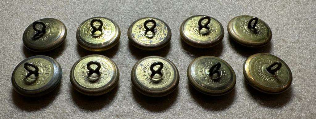 Rhodesian CUSTOMS AND IMMIGRATION - VARIED BRASS BUTTONS - LARGE, by DOWLER, BIRMINGHAM