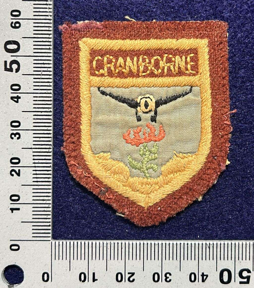 Rhodesian Air Force - RRAF CRANBOURNE SCHOOL BLAZER BADGE COTTON - motto REACH FOR THE SKY