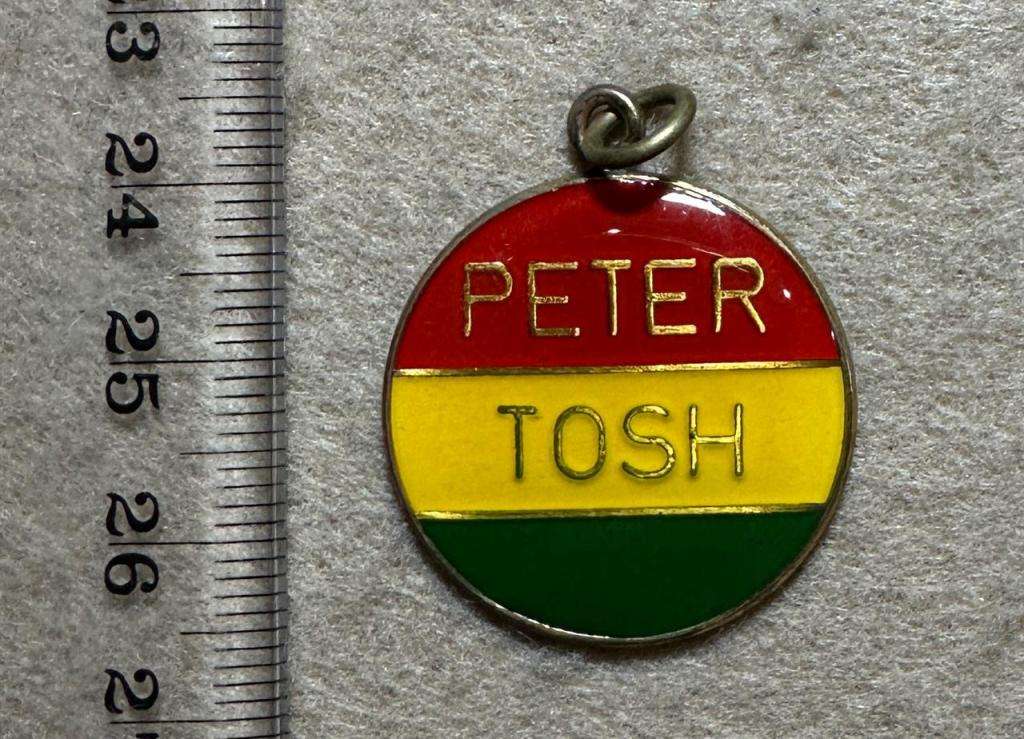 PETER TOSH PIN, Manufactured by REUTELER, SALISBURY