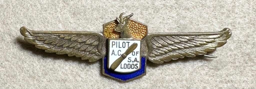 South African Civil Aviation - PILOT WINGS - AC OF SA PILOT - NO 27