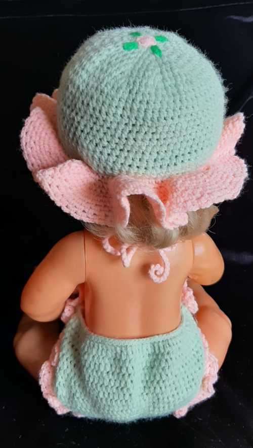 First Love Doll Clothes: bathing suit with matching hat only.