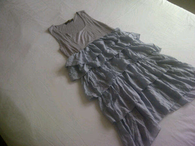 ***Cute Ladies Sleeveless Light Blue & Grey Dress*** Great for summer*** XXXL ONLY*** Last One***