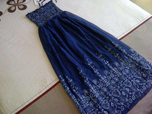 ***Stunning Design Ladies Blue Long Strap/Boob Tube Dress***ONE SIZE FITS ALL***BEAUTIFUL***