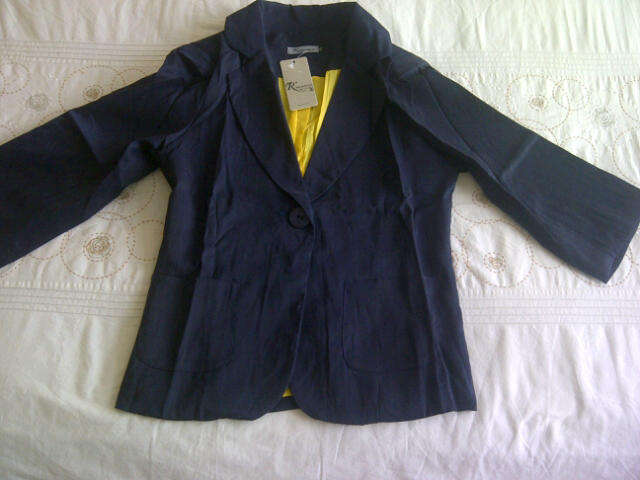 ***Beautiful Ladies Navy Blue Blazer Jacket**Great with a Jeans***XXL, XXXXL, XXXXXL***BRAND NEW***