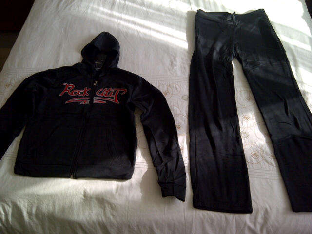 ***Cute & Funky Ladies Rock City Tracksuits***Great Winter Set***Black & Grey***BRAND NEW***