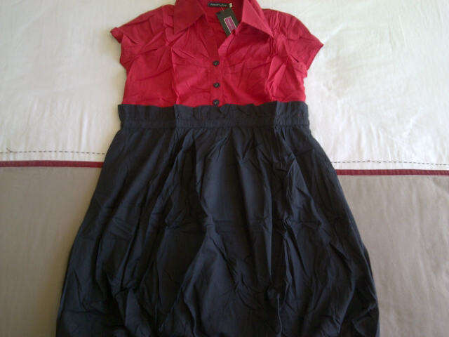 ***Cute & Funky Ladies Shirt Like Short Dresses***RED***XXL, XXXL***Stunning Design***