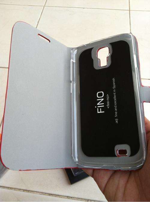 **Fino Samsung Galaxy S4 Stand Cover**Ultra Slim***Leather Look**Black, Grey**SUPER SLICK**