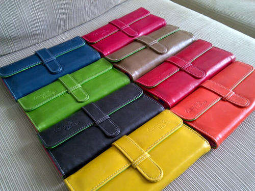 **Cute & Funky Ladies Genuine Leather Purse**PINK, YELLOW, BLACK, BLUE, ORANGE, GREEN, TAN***