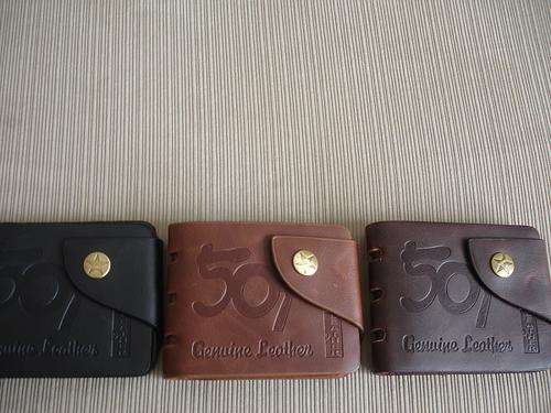 **Men's Genuine Leather "501" Wallet***Card, Coin, Note Sections***Black, Brown, Tan***BRAND NEW***