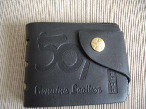 **Men's Genuine Leather "501" Wallet***Card, Coin, Note Sections***Black ONLY***BRAND NEW***