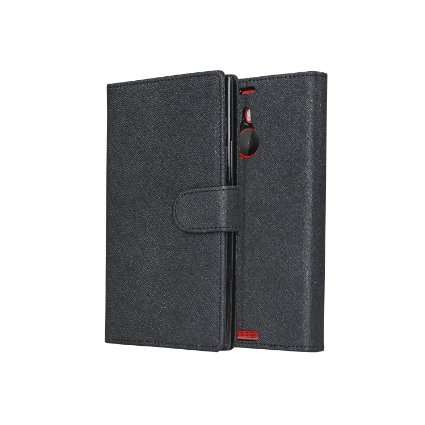 **Nokia Lumia 1520 Leather Like Book Case Cover With Magnet Clasp**Black, Red, Purple**