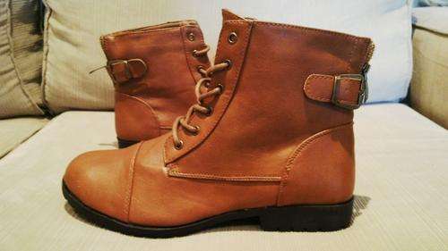 **Beautiful Ladies Short TAN Leather Like Boots**Size 4, 5, 6, 7, 8, 9, 10**STUNNING**BRAND NEW**