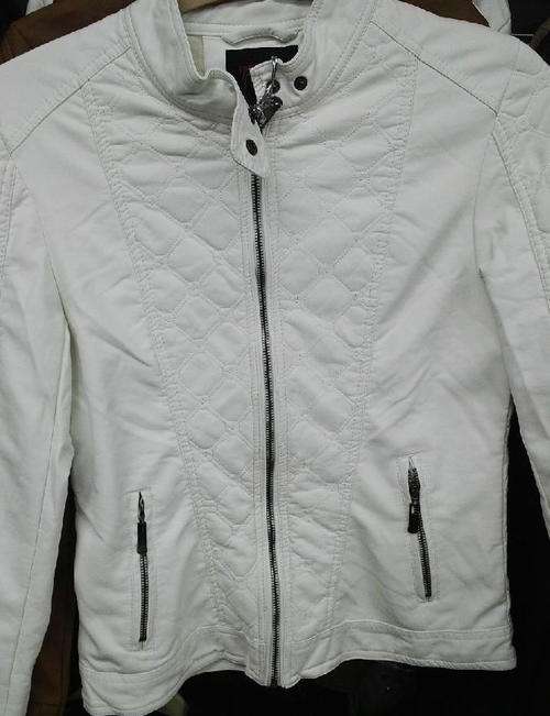 *NEW**Stunning Ladies White Leather Look Jacket with Funky Design*S, M, L, XL, XXL*BEAUTIFUL PIECE*