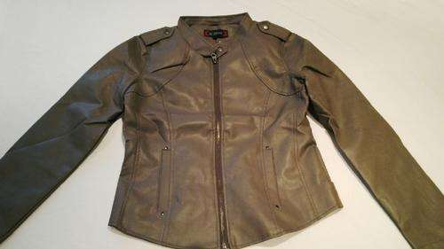 **Stunning Ladies Grey Leather Look Biker Like Jacket with Funky Design**L ONLY**BRAND NEW**
