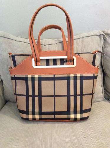 **NEW**Stunning Ladies BROWN/TAN/BLACK 2PC Handbag With Beautiful Detail & Design**BRAND NEW**