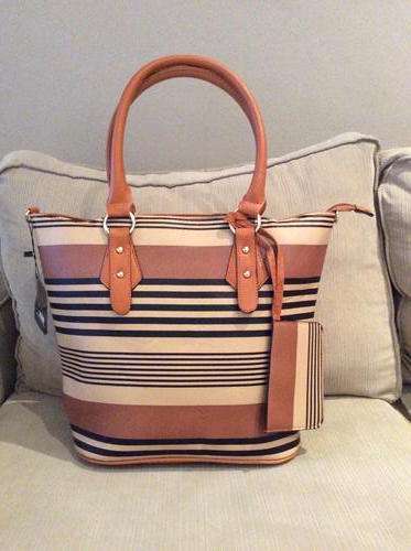 **NEW**Stunning Ladies BROWN/TAN/BLACK 3PC Handbag With Beautiful Detail & Design**BRAND NEW**